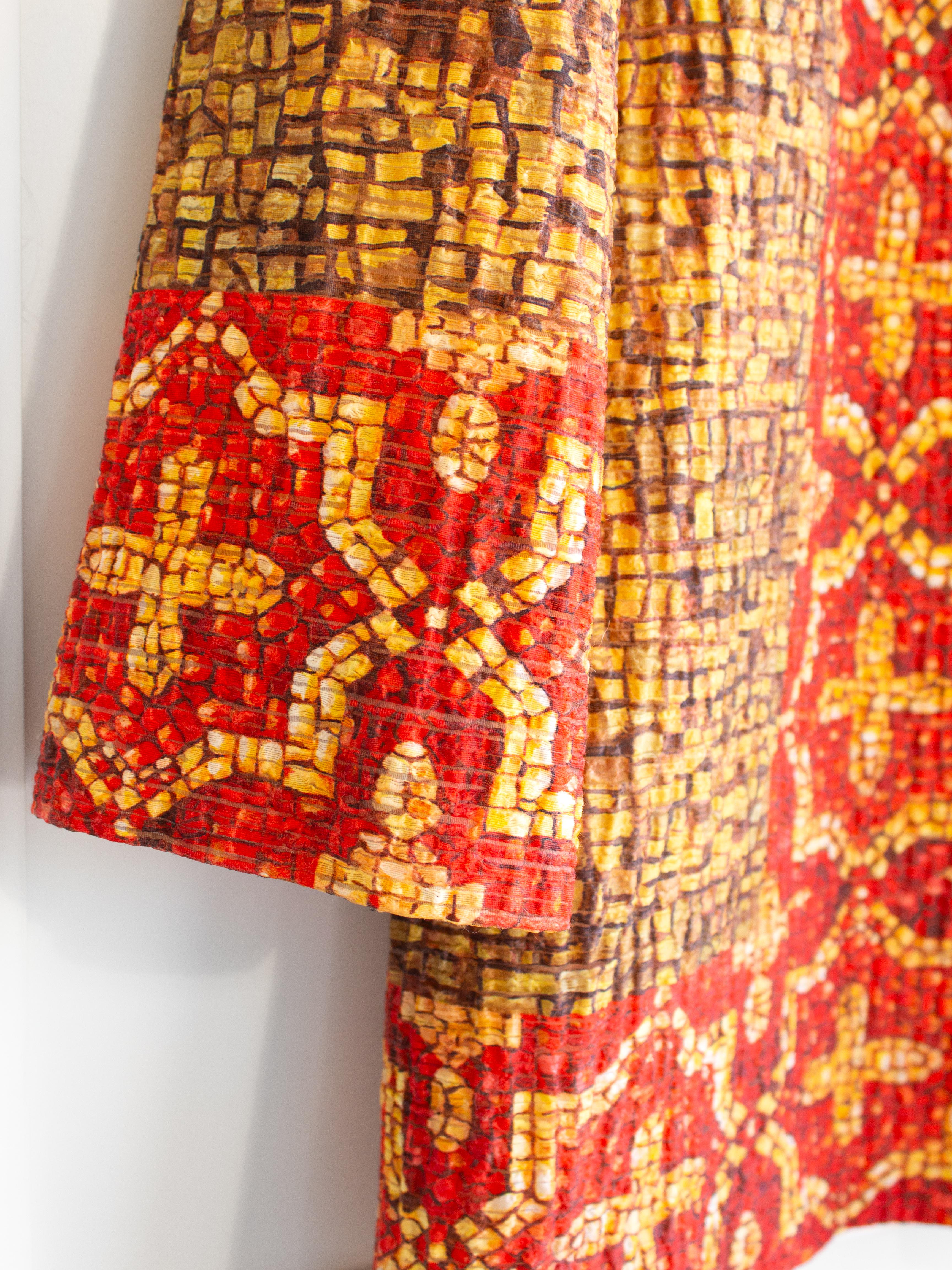 Dolce&Gabbana Fall/Winter 2013 Byzantine Runway Mosaic Gold Red Cross Dress For Sale 5