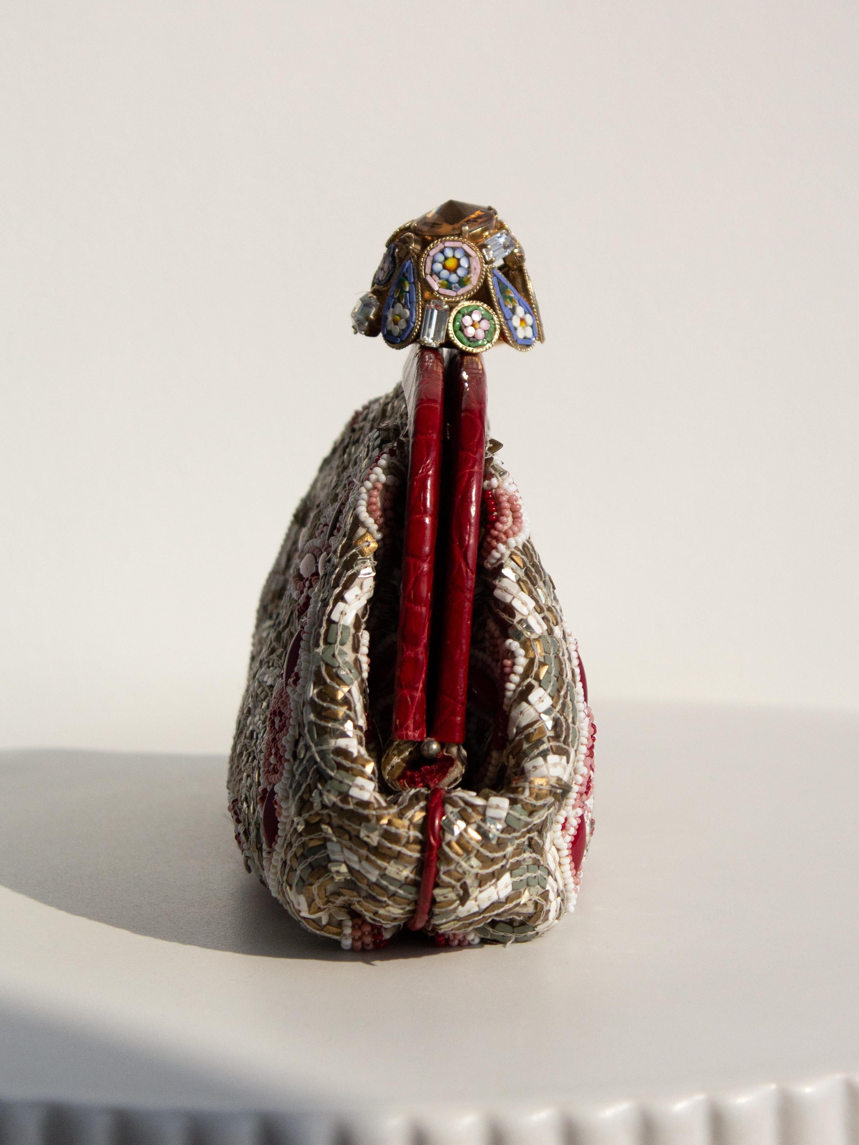 Dolce&Gabbana Fall/Winter 2013 Miss Dea Byzantine Mosaic Gold Red Clutch Bag For Sale 1
