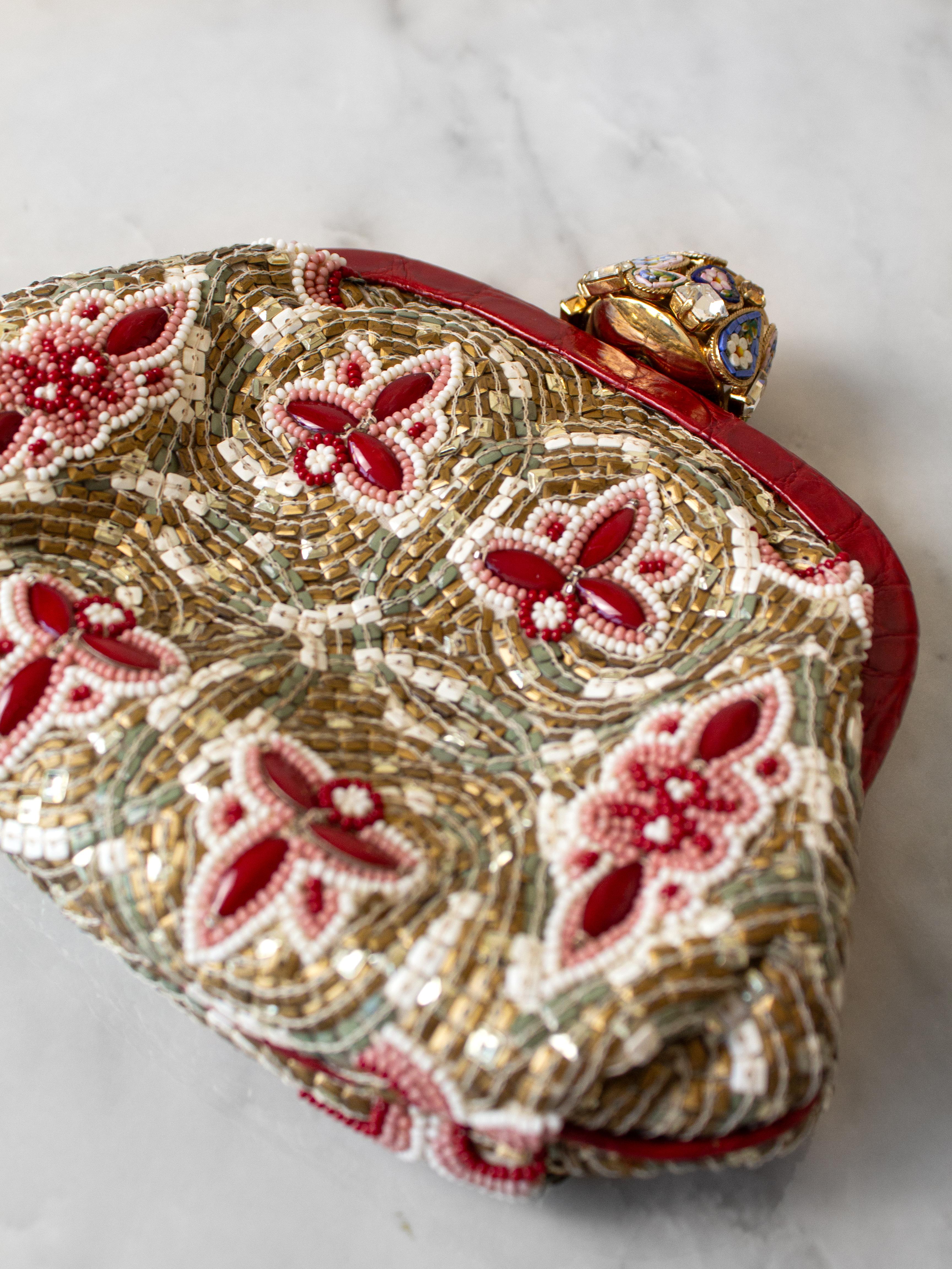 Dolce&Gabbana Fall/Winter 2013 Miss Dea Byzantine Mosaic Gold Red Clutch Bag For Sale 3