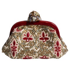 Dolce&Gabbana Herbst/Winter 2013 Miss Dea Byzantinisches Mosaik Gold Rot Clutch Tasche