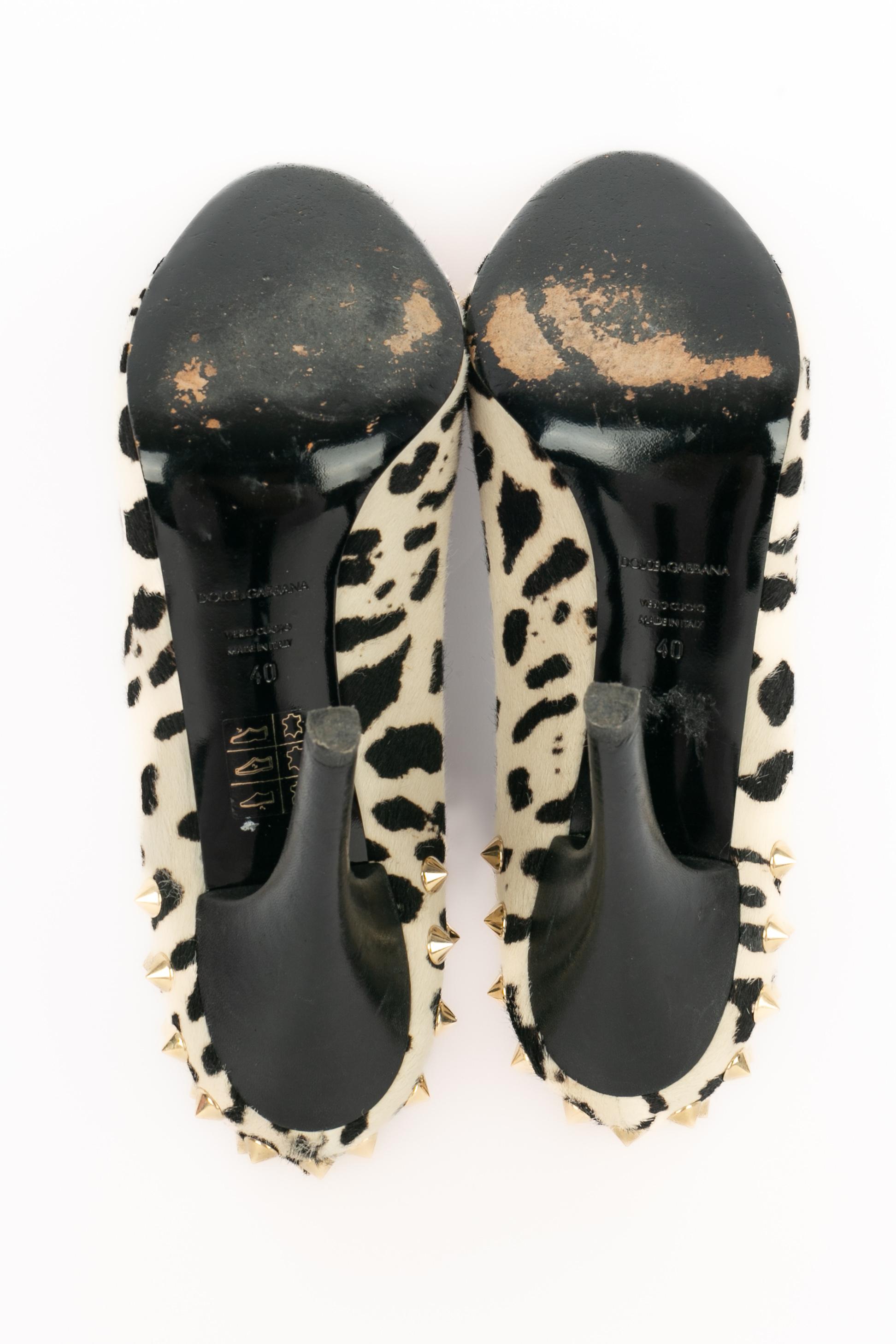 Dolce&Gabbana fur stilettoes For Sale 6