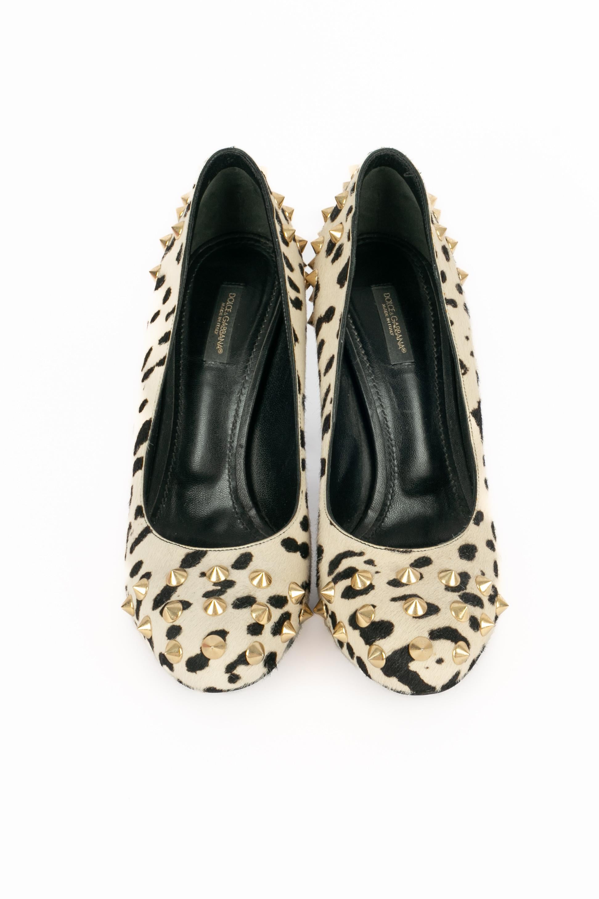 DOLCE&GABBANA - (Made in Italy) Foal and leather stilettoes.

Condition:
Good condition

Dimensions:
Size 40

SKU:CH120


