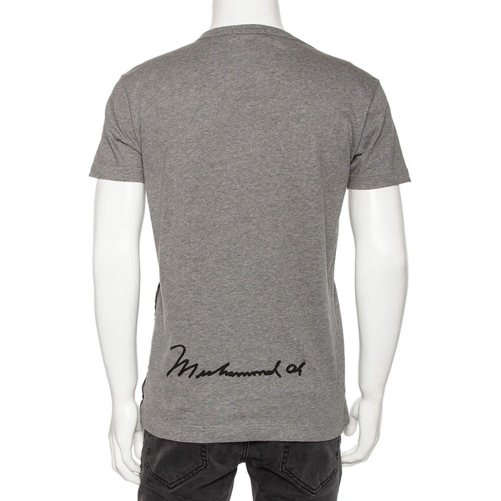 Gray Dolce&Gabbana Grey Pugilato Muhammed Ali Print Short Sleeve T-Shirt XS
