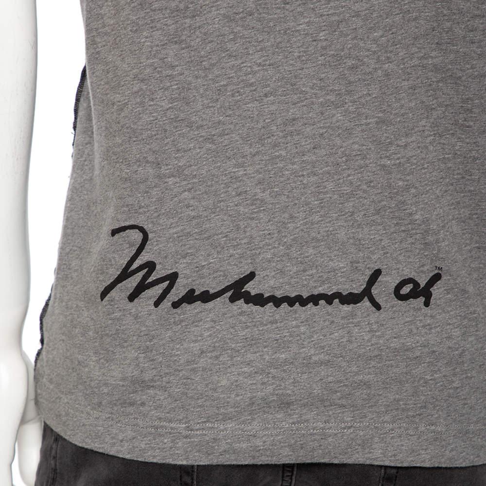 Men's Dolce&Gabbana Grey Pugilato Muhammed Ali Print Short Sleeve T-Shirt XS