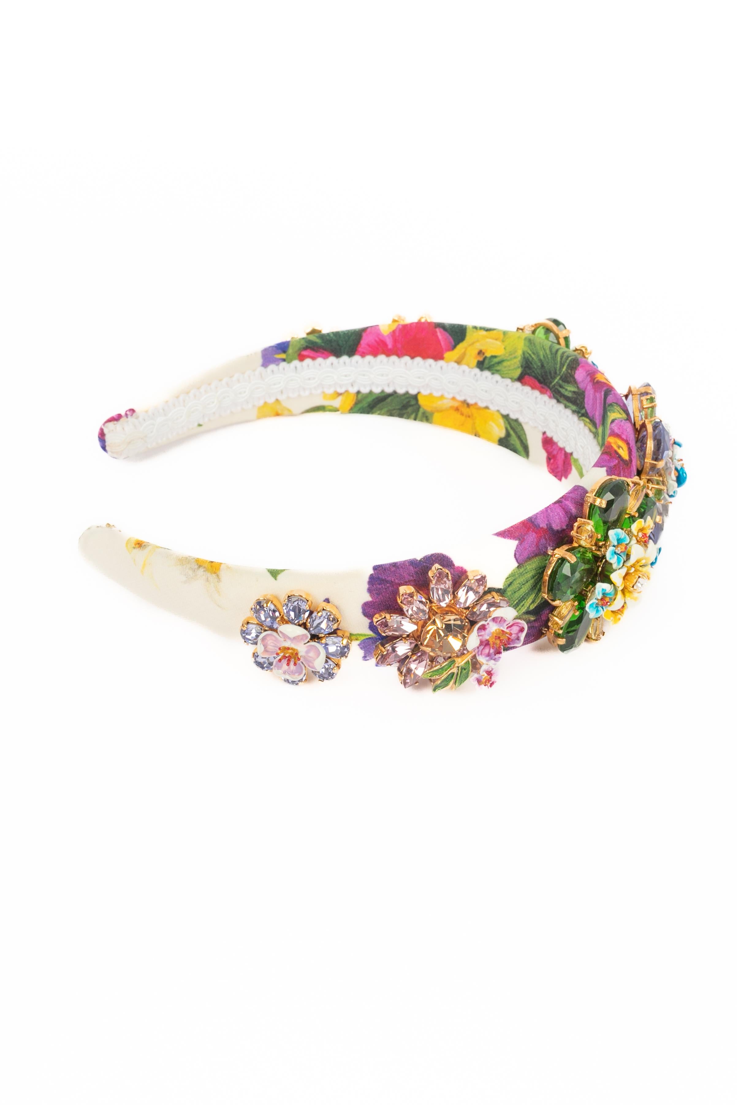 Dolce&Gabbana headband with flowers In condizioni ottime in vendita a SAINT-OUEN-SUR-SEINE, FR