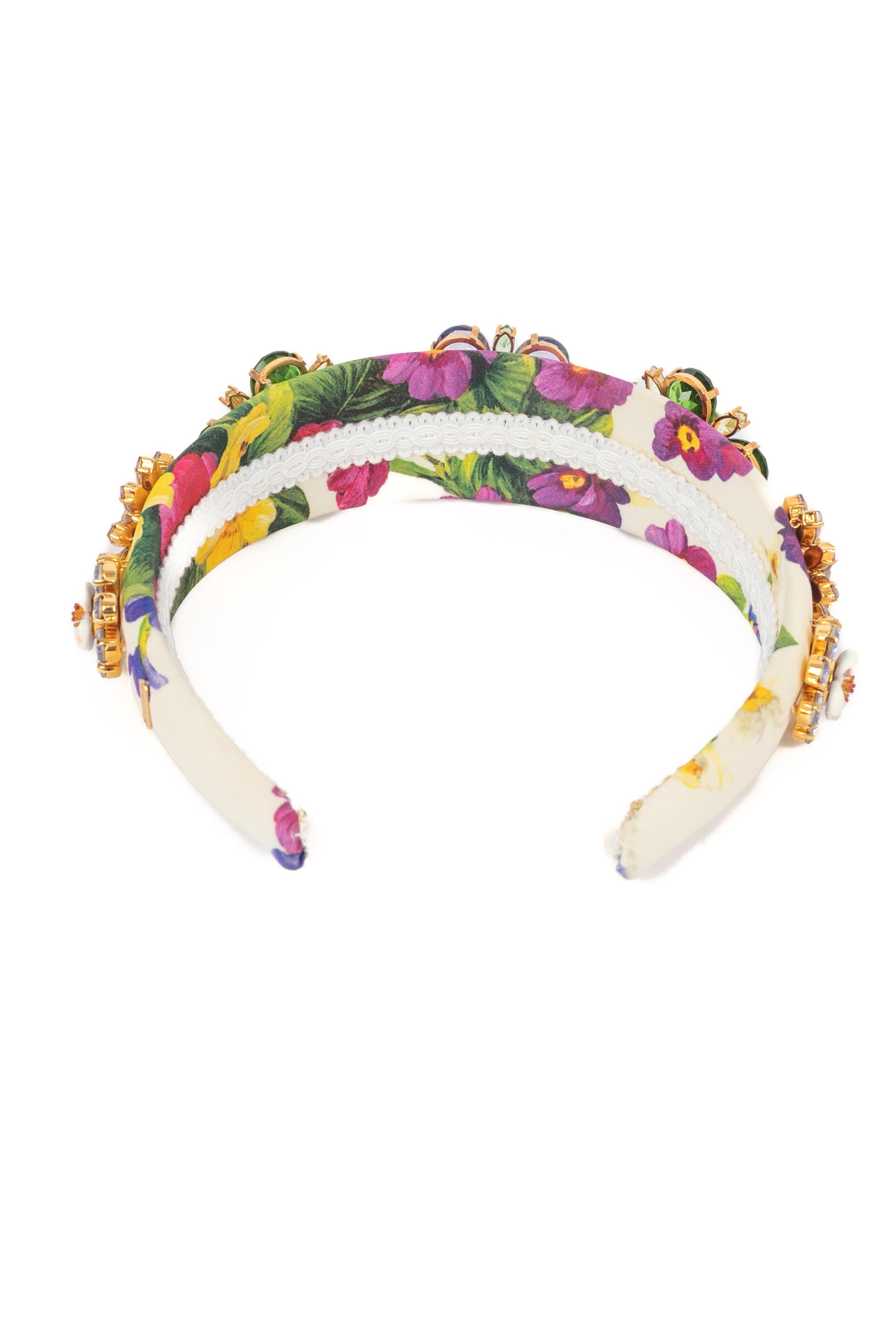 Donna Dolce&Gabbana headband with flowers in vendita