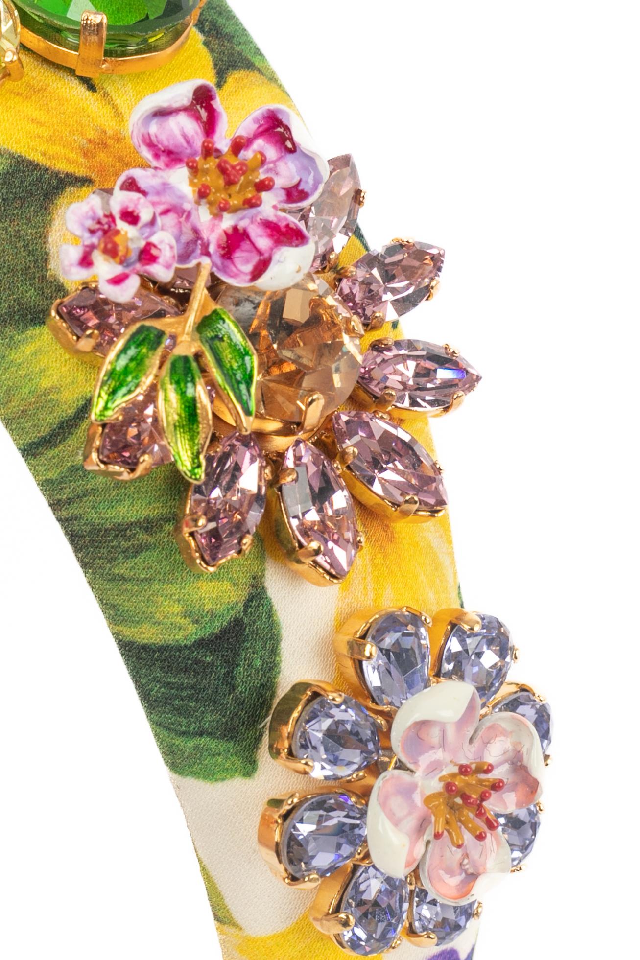 Dolce&Gabbana headband with flowers in vendita 3