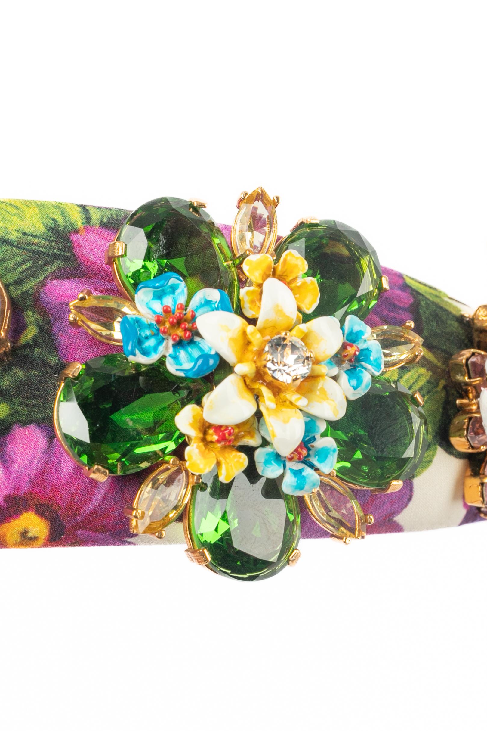 Dolce&Gabbana headband with flowers in vendita 4