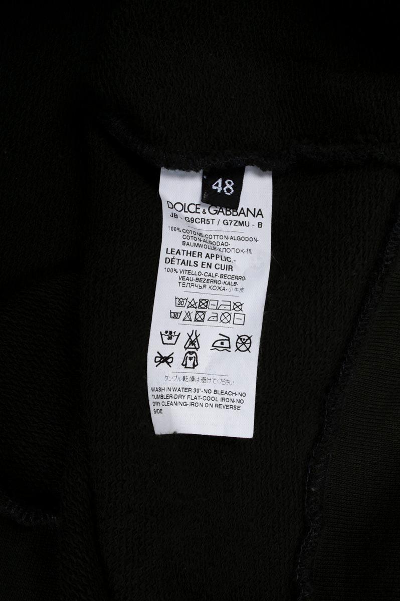 Dolce&Gabbana Hoodie Jumper Velvet Details Men Top Sweater Size 48IT(M/L) S224 For Sale 2