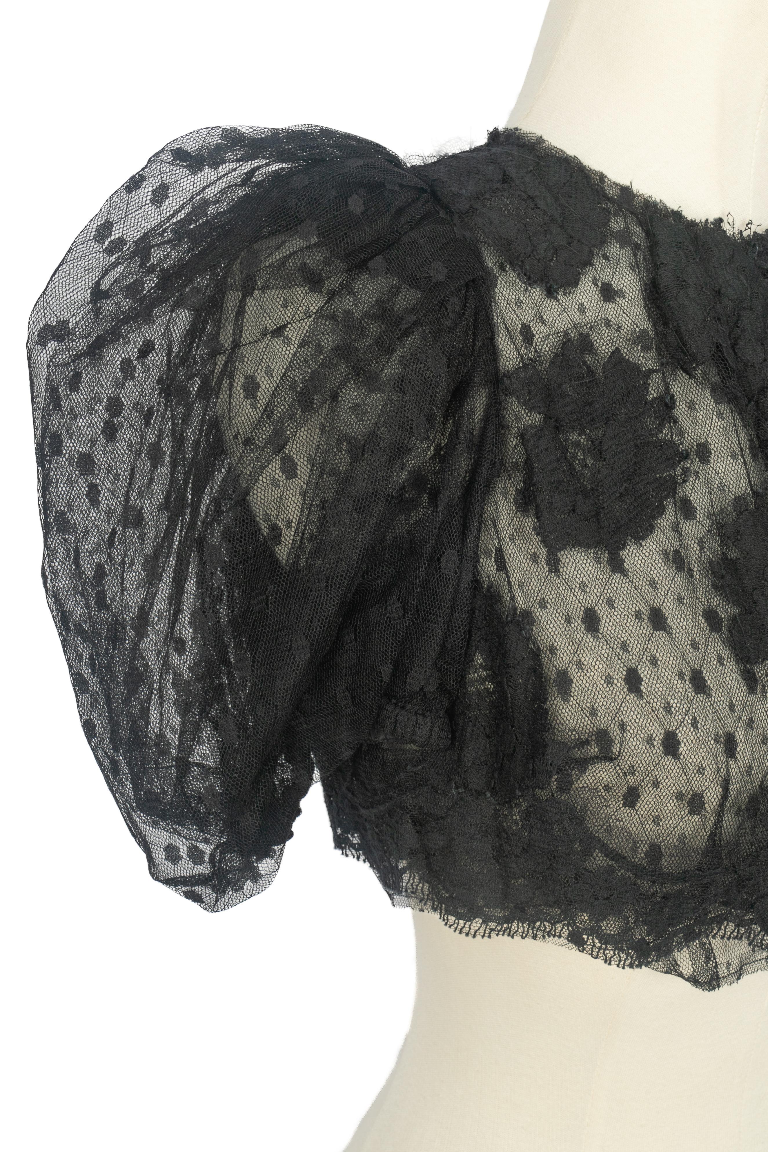 Nero Top in pizzo Dolce & Gabbana in vendita