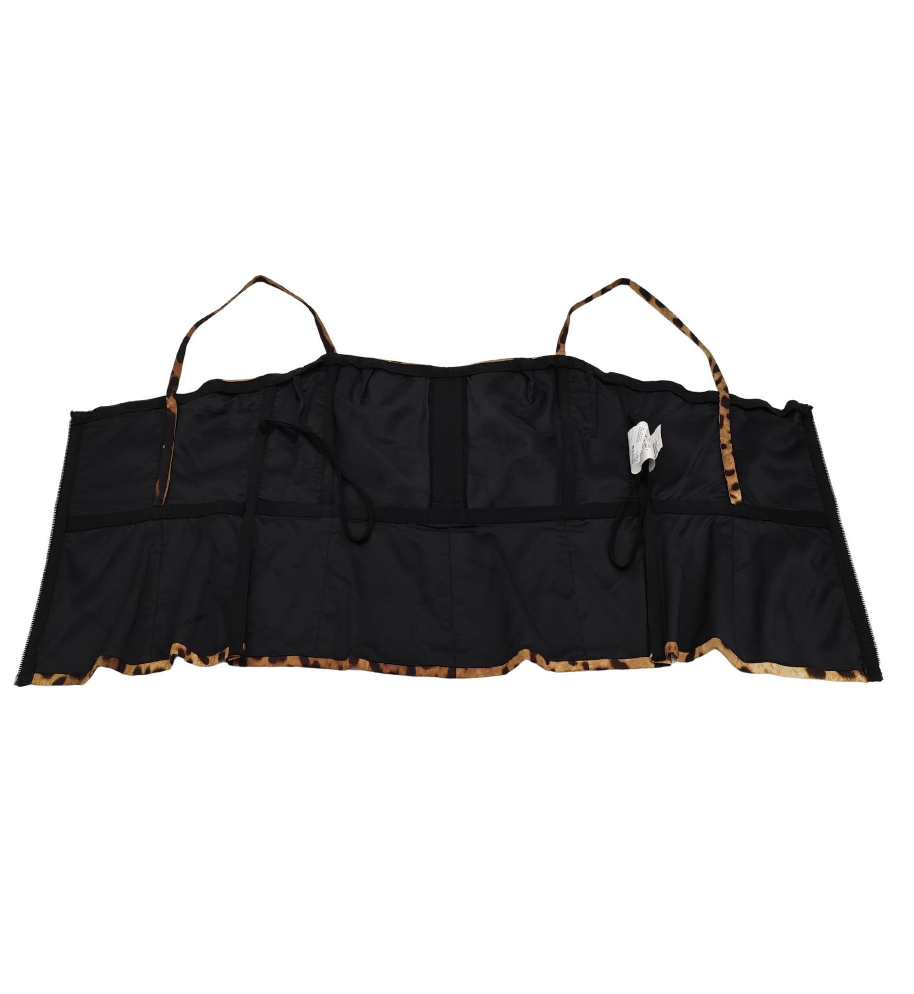 Dolce&Gabbana leopard print silk corset top For Sale 6