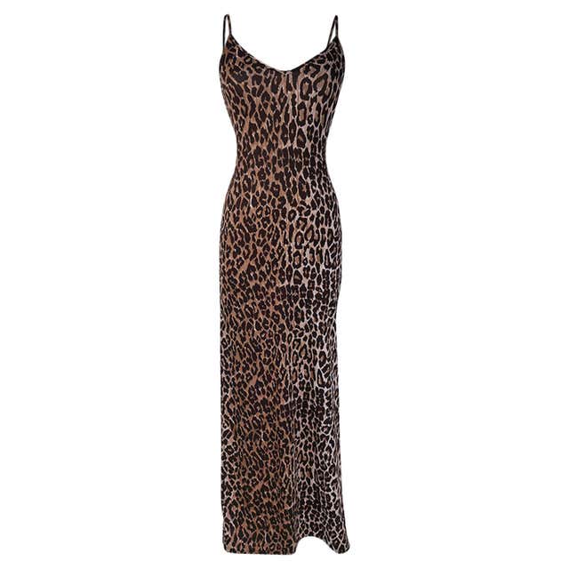DOLCE&GABBANA dress strapless leopard print 6 NWT amazing fit at 1stDibs