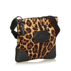 Dolce&Gabbana Leopard Printed Cotton Crossbody Bag