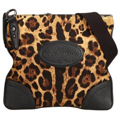 Dolce&Gabbana Leopard Printed Cotton Crossbody Bag