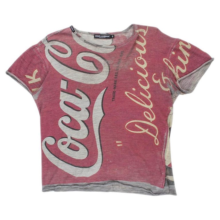 Dolce&Gabbana Mainline Coca-Cola Wool Nylon Men T-Shirt Size 48IT ...