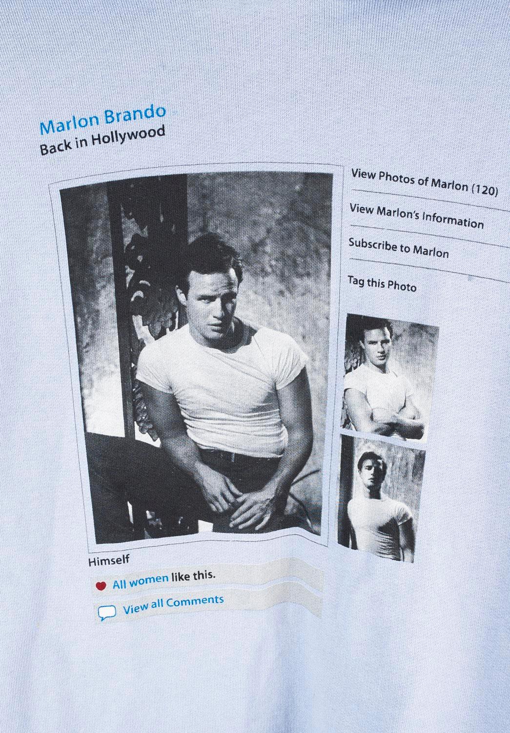 Dolce&Gabbana Marlon Brando Hoodie Sweatshirt Men Jumper Size 48IT, S541 In Excellent Condition For Sale In Kaunas, LT