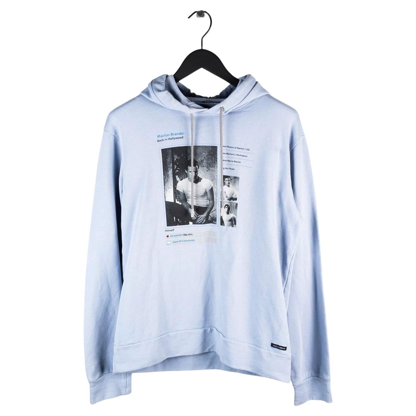 Dolce&Gabbana Marlon Brando Hoodie Sweatshirt Men Jumper Size 48IT, S541 For Sale
