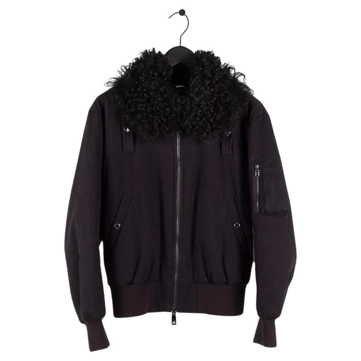 Dolce&Gabbana Men Fur Bomber Jacket Size 48IT(M) S377