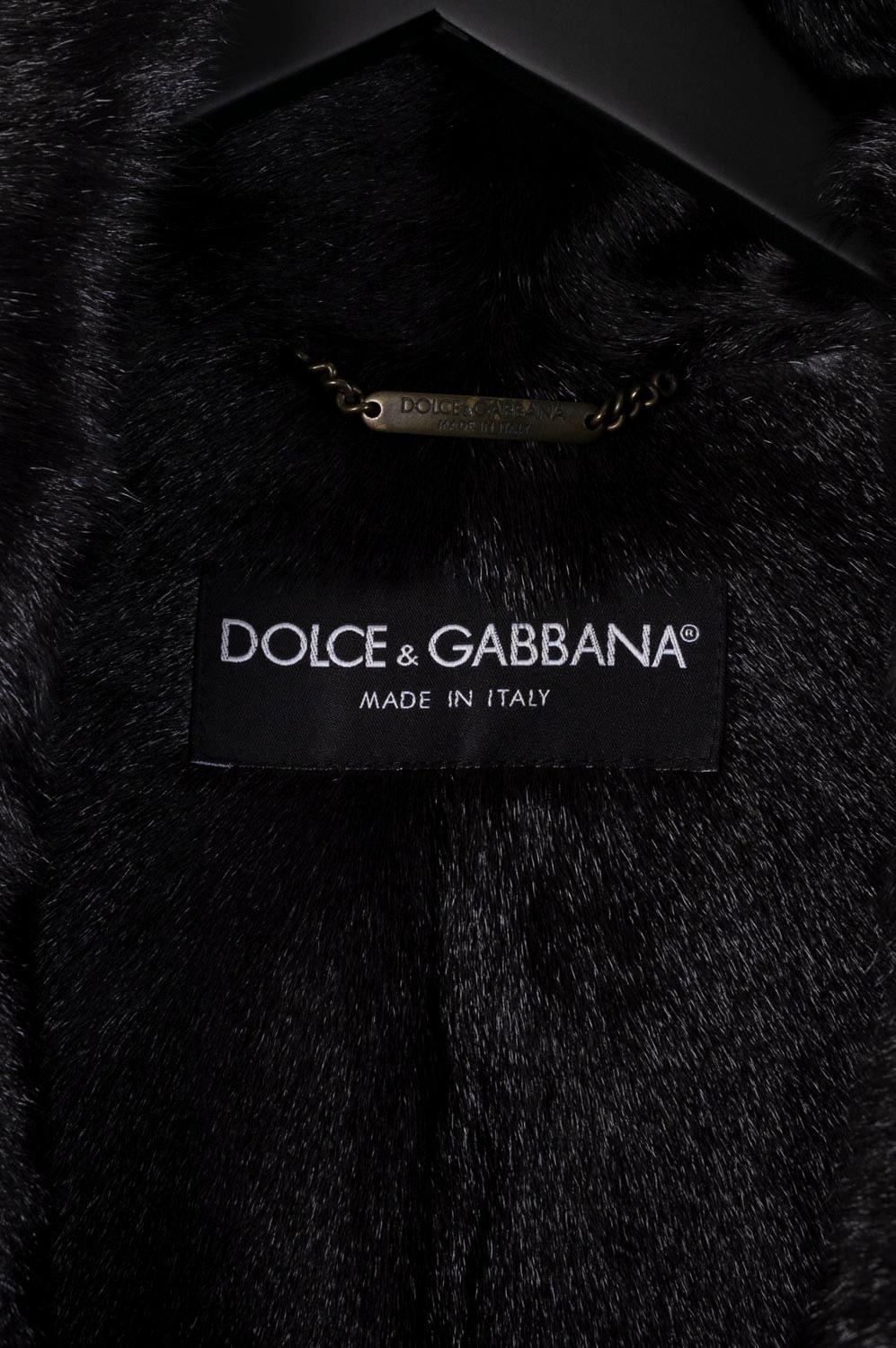 Men's Dolce&Gabbana Men Fur Vest Vintage Mainline Size 50IT (M), S432 For Sale