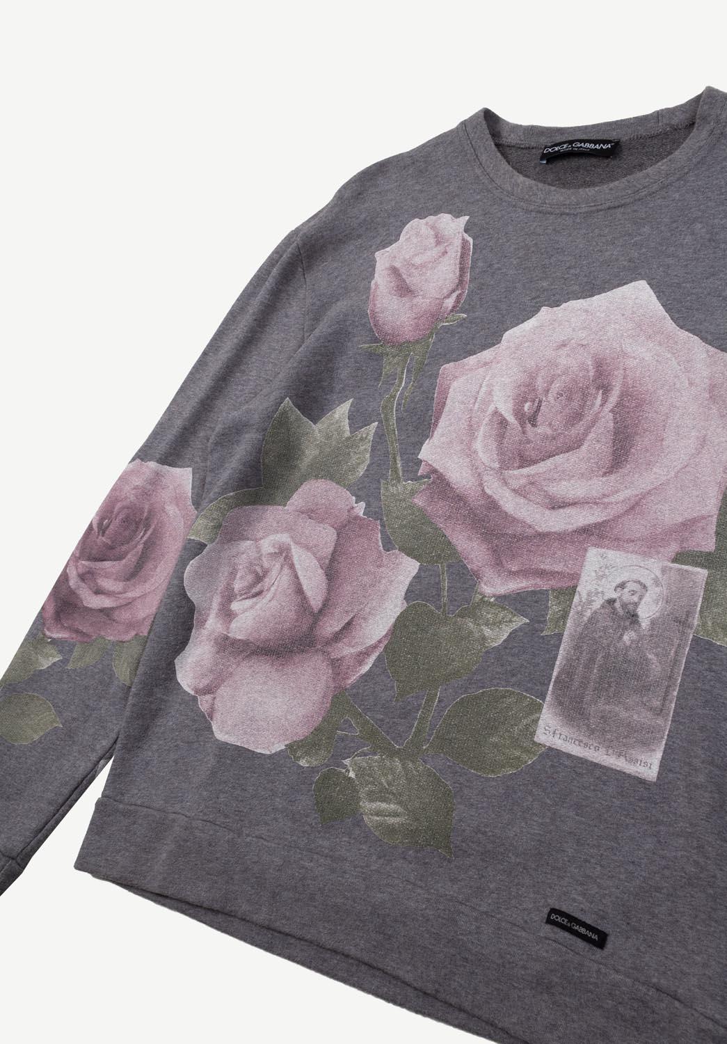 Gray Dolce&Gabbana Men Sweatshirt Jumper Top Size M/L, S400 For Sale