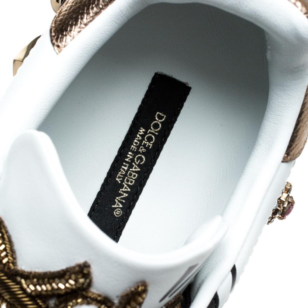 Dolce&Gabbana Multicolor Leather Portofino Low Top Sneakers Size 35.5 1