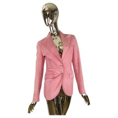 Dolce&Gabbana pink suede logo jacket