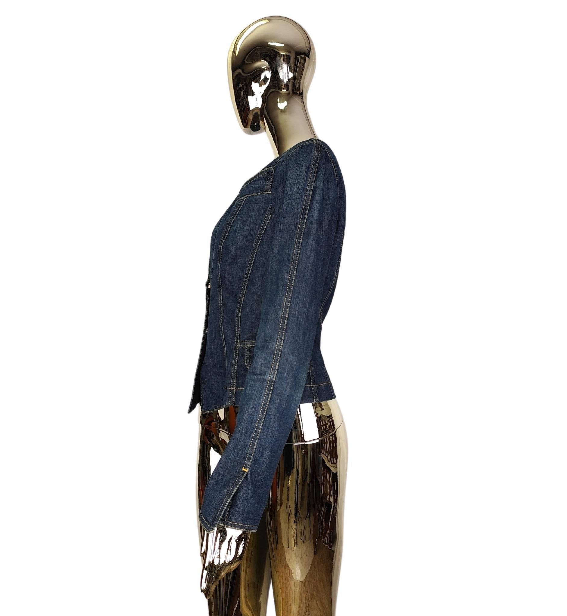 Dolce&Gabbana pointed sleeves denim jacket In Good Condition For Sale In Milano, IT