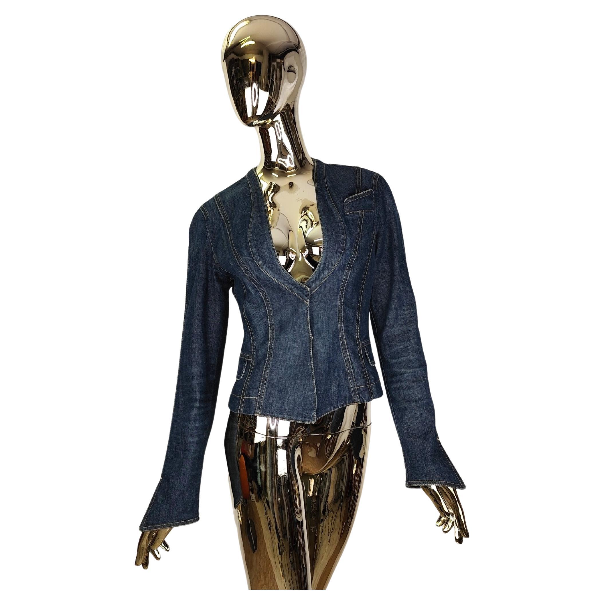 Dolce&Gabbana pointed sleeves denim jacket For Sale