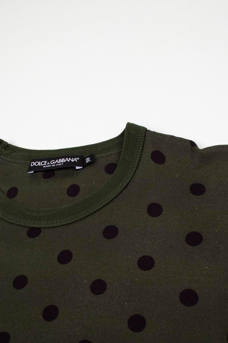 Dolce&Gabbana Polka Dots Men T-Shirt Size 50IT(M) S211 For Sale 1