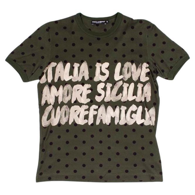 Dolce&Gabbana Polka Dots Men T-Shirt Size 50IT(M) S211 For Sale