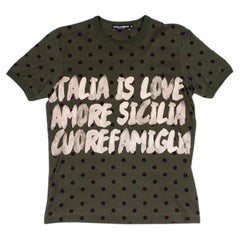 Dolce&Gabbana T-Shirt mit Tupfen für Herren, Größe 50IT(M) S211