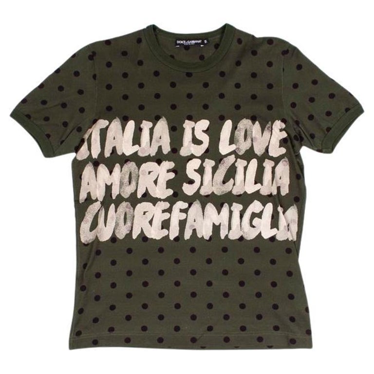Dolce & Gabbana Polka-Dot T-Shirt in Gray for Men