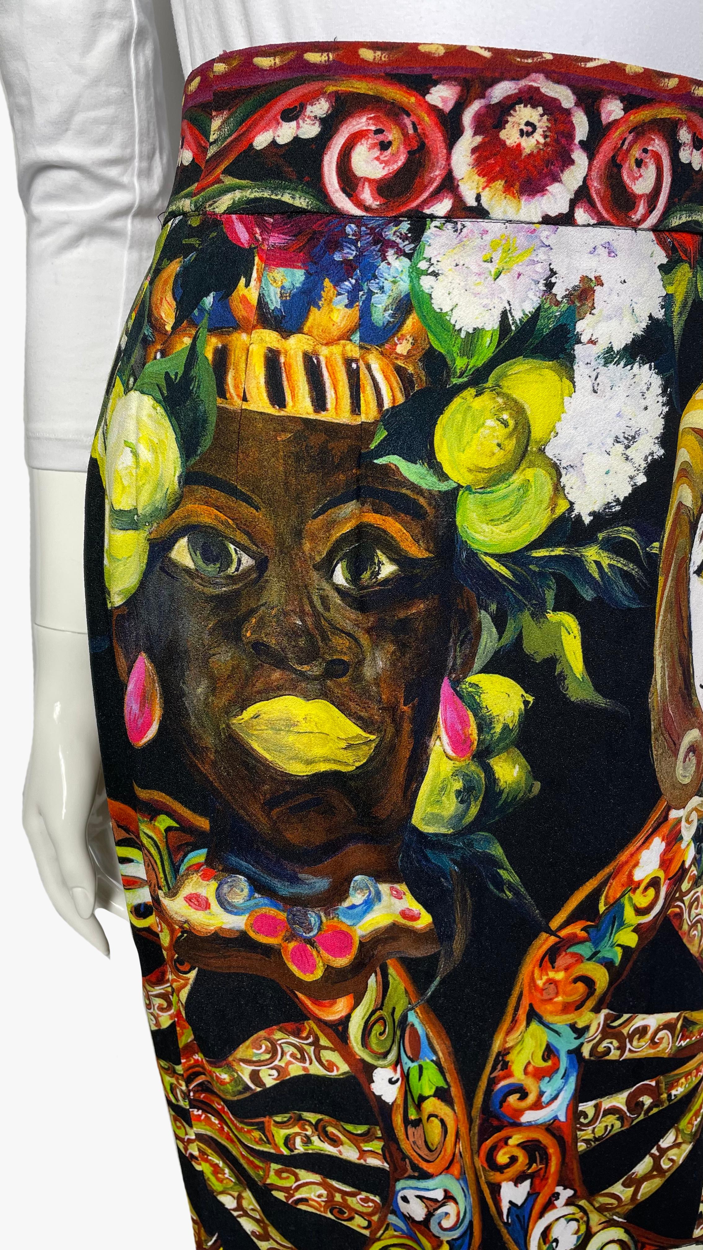 Dolce&Gabbana printed Sicilia collection midi pencil skirt, SS 2013 In Good Condition In New York, NY