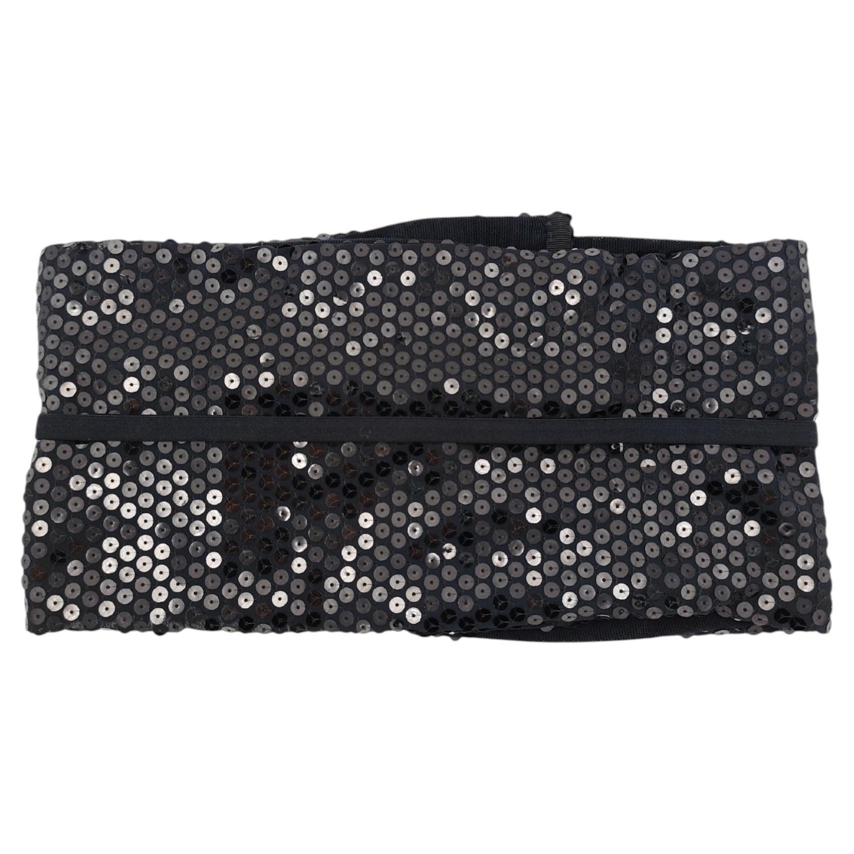 Dolce&Gabbana S/S 1999 runway black sequins waist belt