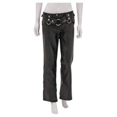 Dolce&Gabbana S/S 2000 Pantalones de cuero con cinturón bondage