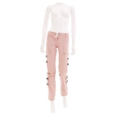 Dolce&Gabbana S/S 2003 "SEX" Pantalón rosa con cinturón bondage