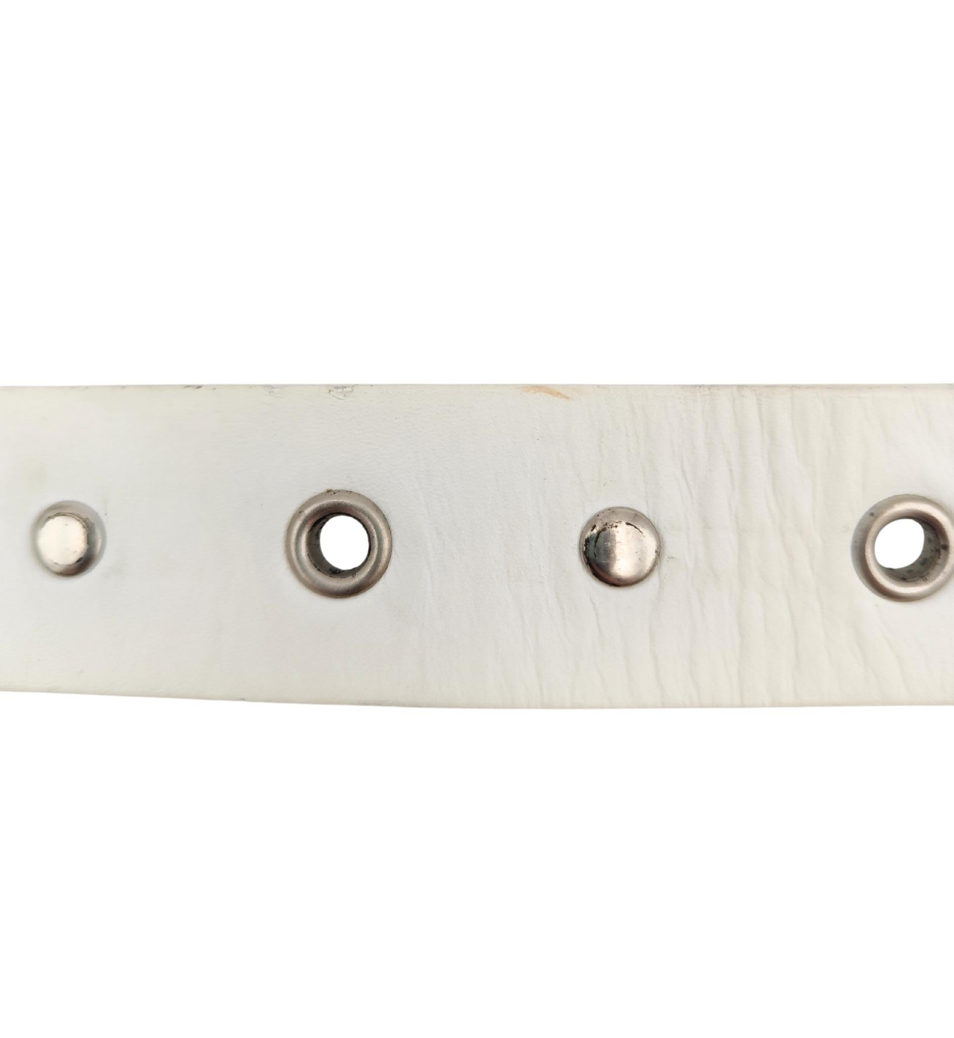 Dolce&Gabbana S/S 2003 weißer Lederkettengürtel im Angebot 6