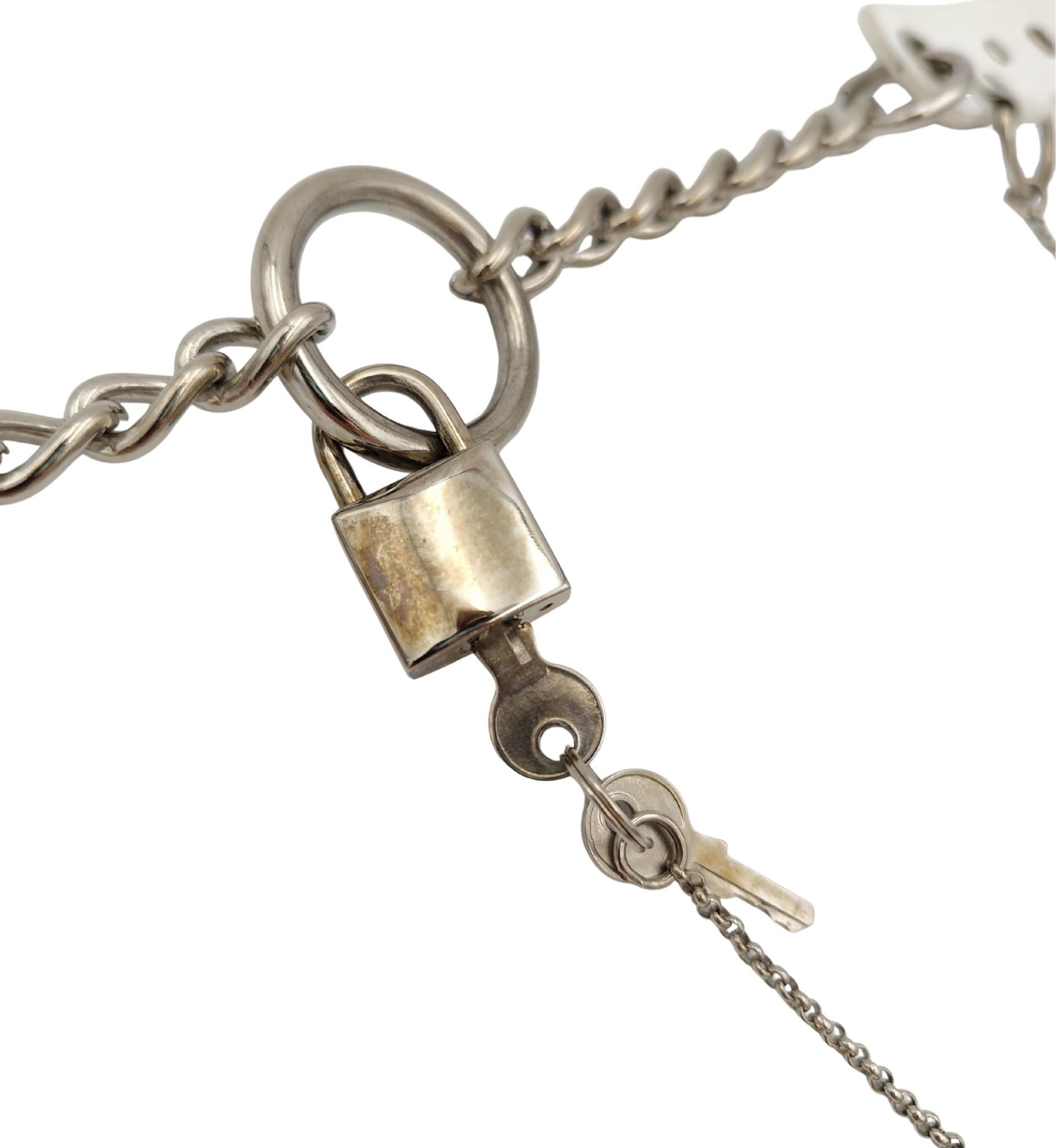 Dolce&Gabbana S/S 2003 weißer Lederkettengürtel im Angebot 8