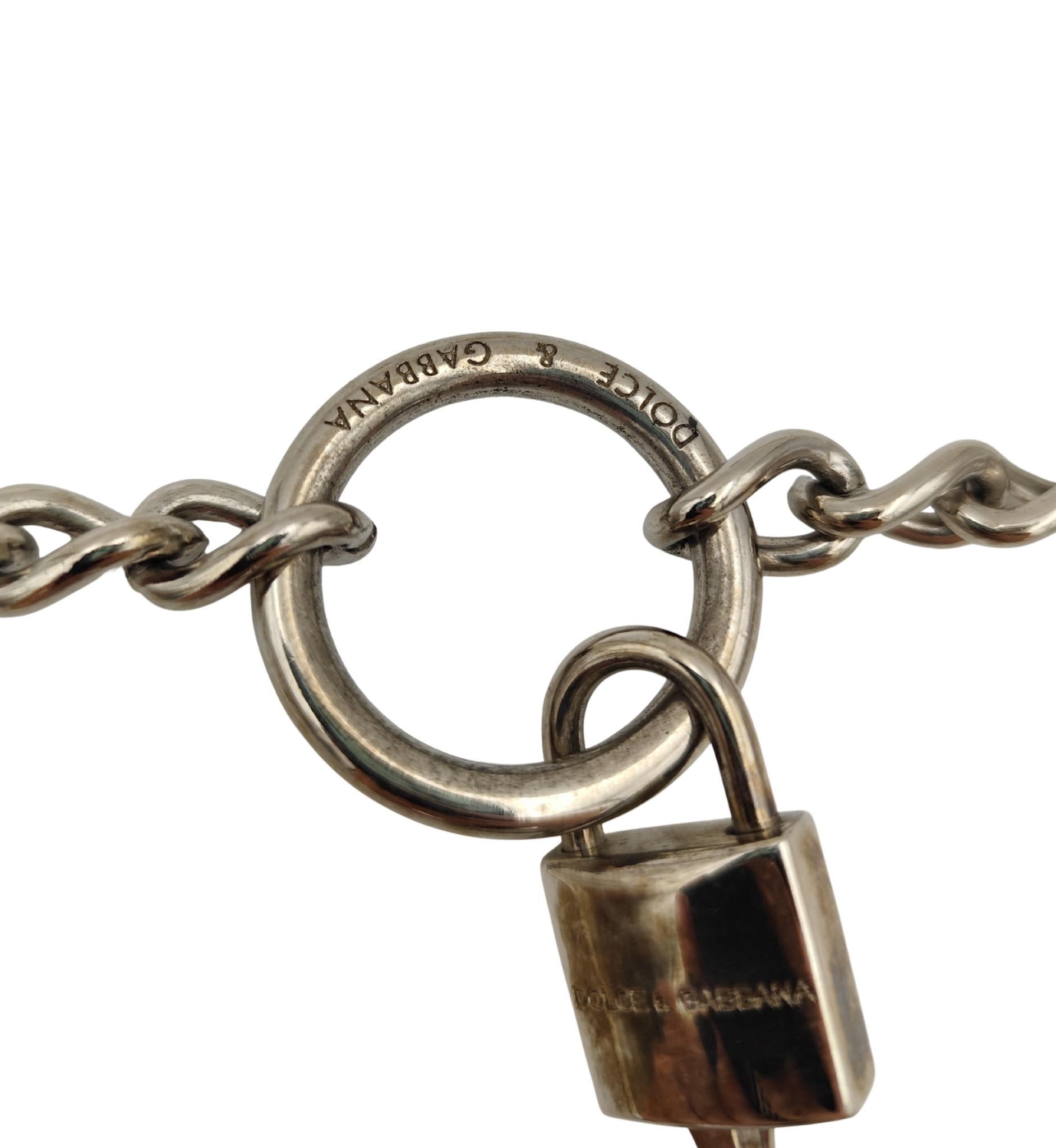 Dolce&Gabbana S/S 2003 weißer Lederkettengürtel im Angebot 9