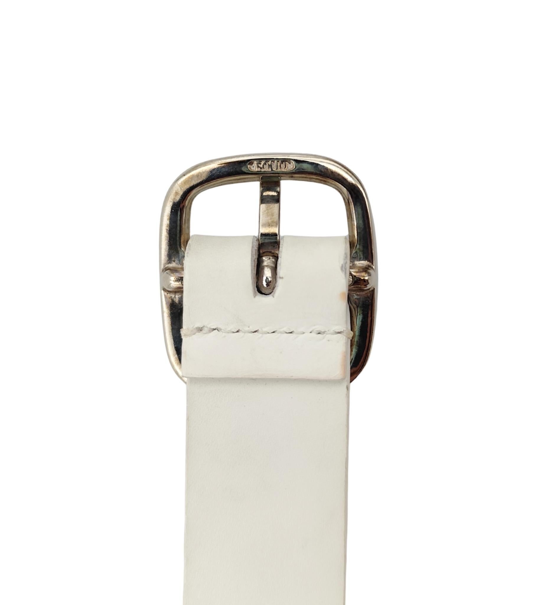 Dolce&Gabbana S/S 2003 weißer Lederkettengürtel im Angebot 11