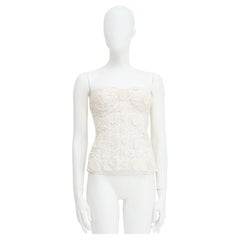 Dolce&Gabbana S/S 2006 White Floral Lace Corset