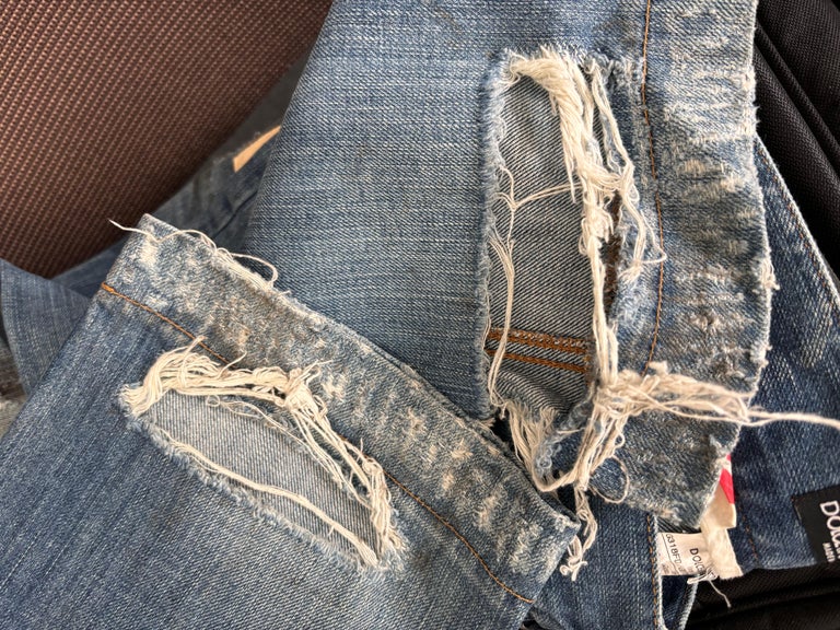 Jeans Déchiré Dolce & Gabbana Homme - Taille ITA 50 (L), Délavé Et Détruit, Occasion