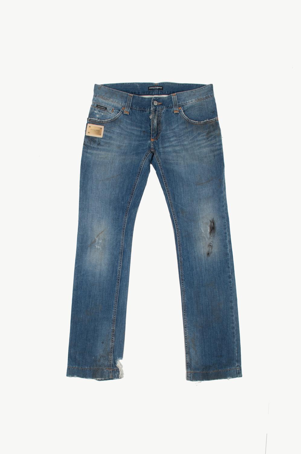 Dolce&Gabbana Sex Men Distressed Dirty Ripped Design Jeans Size ITA 50  For Sale 2