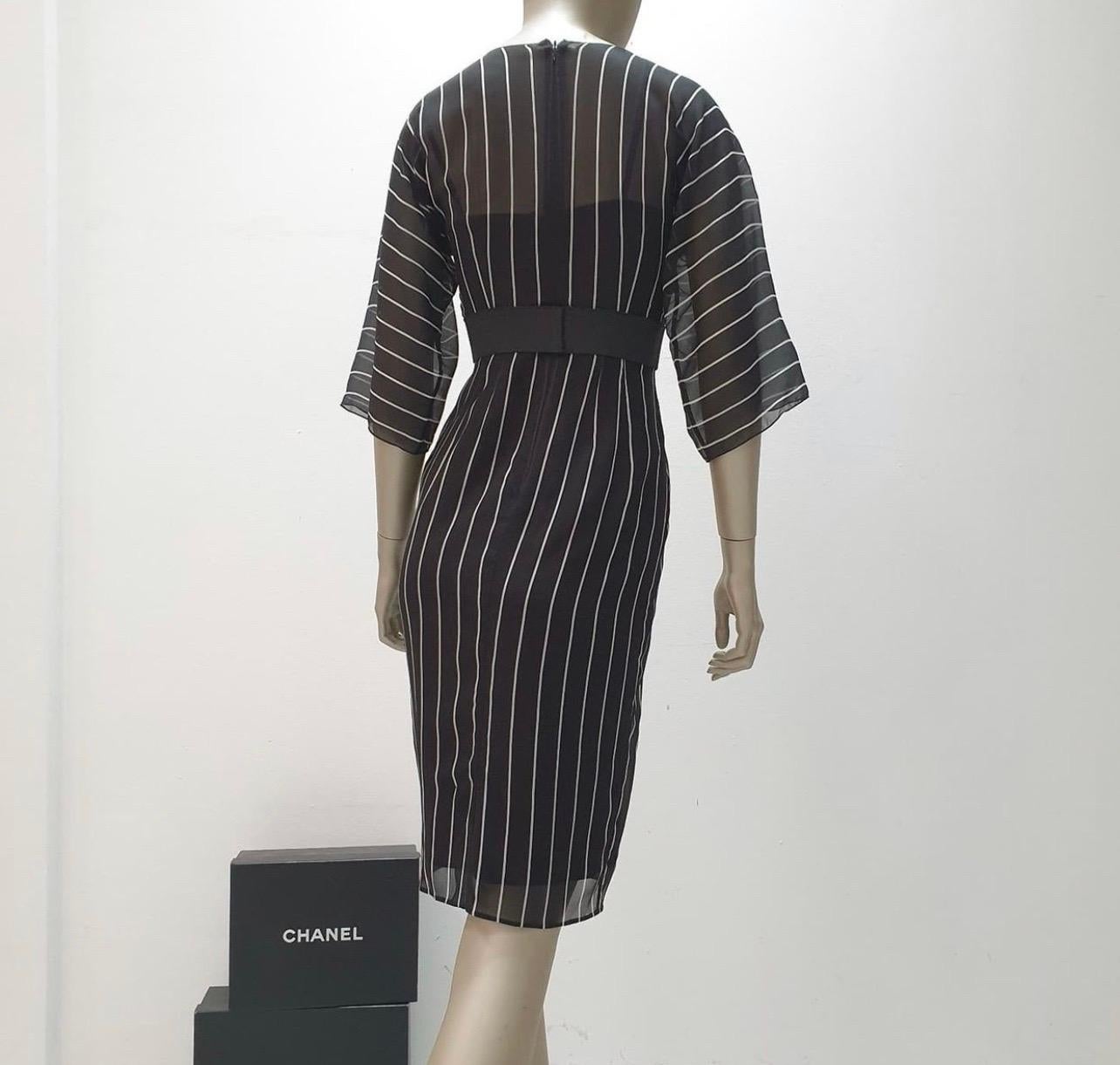 Dolce&Gabbana Silk Striped Double Dress 1