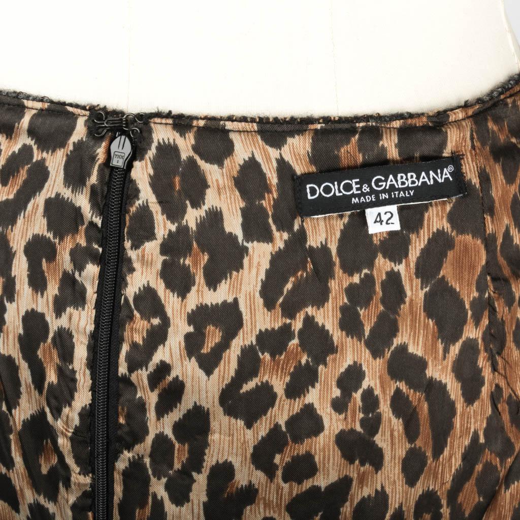 Dolce&Gabbana Rock-Set aus Wildleder / Tweed-Leder mit Knöpfen 42 / 8 im Angebot 11