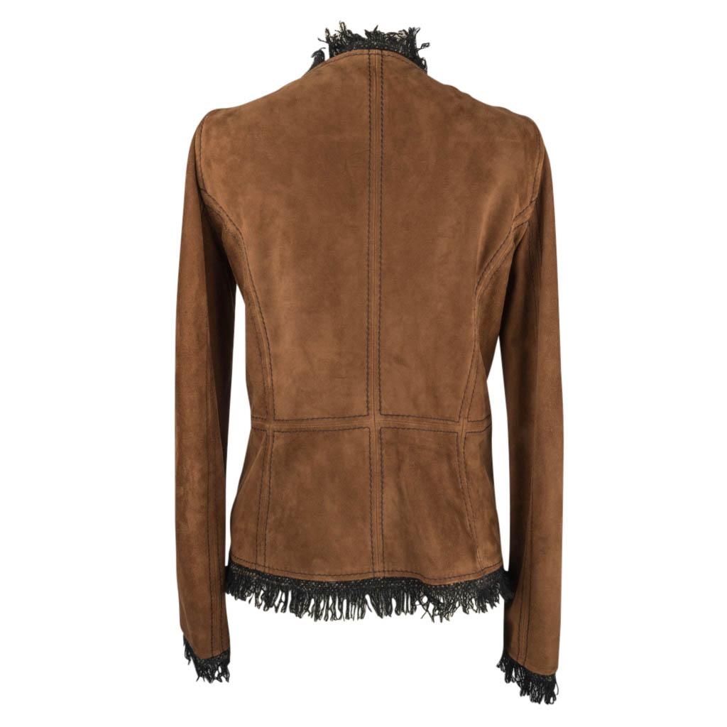Dolce & Gabbana Anzug aus Wildleder und Tweed mit Lederknöpfen 42 / 8 im Angebot 3