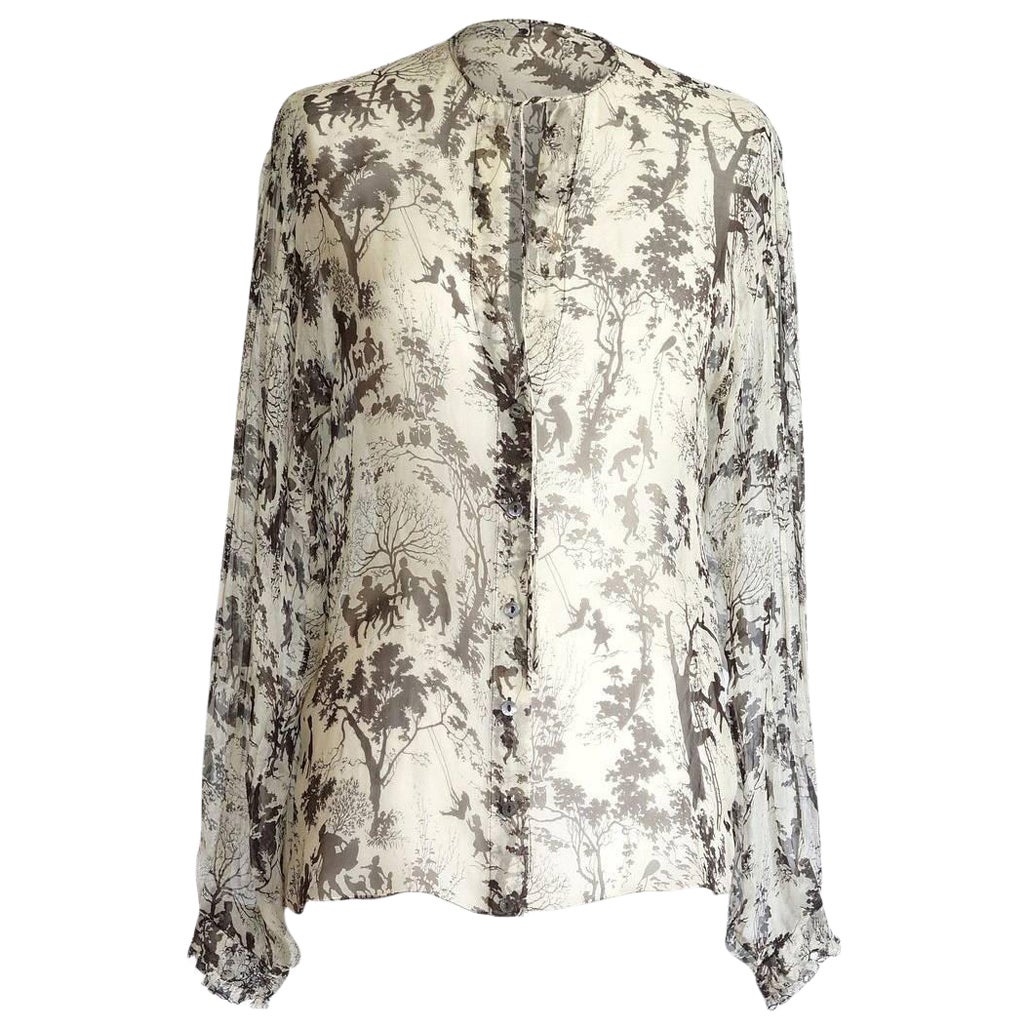 Dolce&Gabbana Top Schöner halbdurchsichtiger Idyllic-Druck  40 / 6