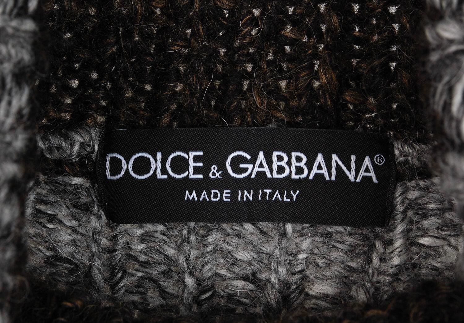 Men's Dolce&Gabbana Turtle Neck Wool Acrylic Knit Men Sweater Size 50IT(Slim M) For Sale