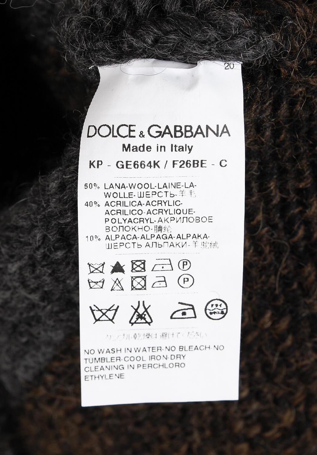 Dolce&Gabbana Turtle Neck Wool Acrylic Knit Men Sweater Size 50IT(Slim M) For Sale 1