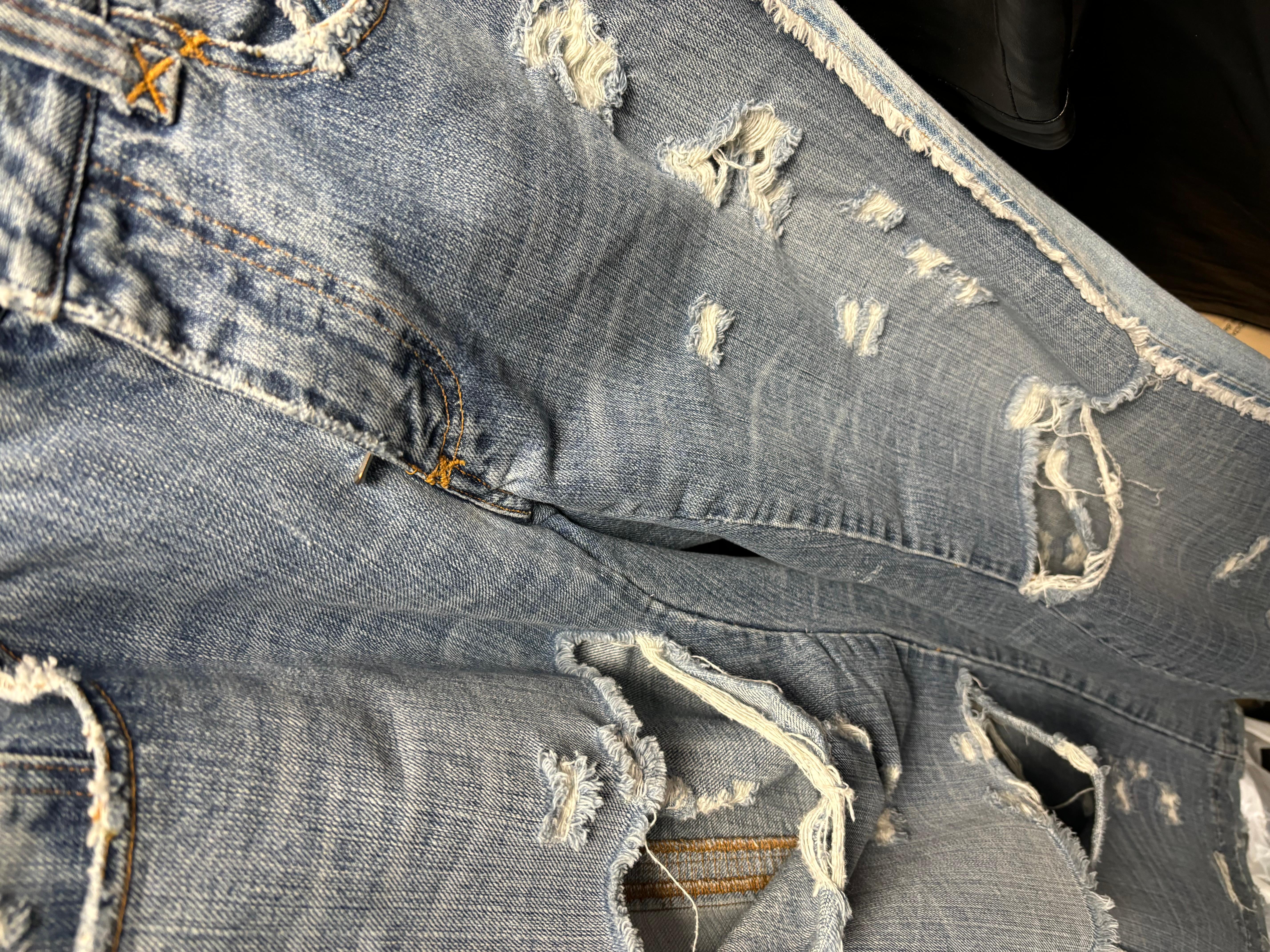 Dolce&Gabbana Vintage Denim Distressed Ripped Knees Men Jeans Size 48 (M/L) Loos For Sale 6